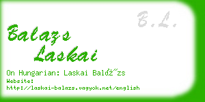 balazs laskai business card